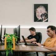 people working in a coworking space